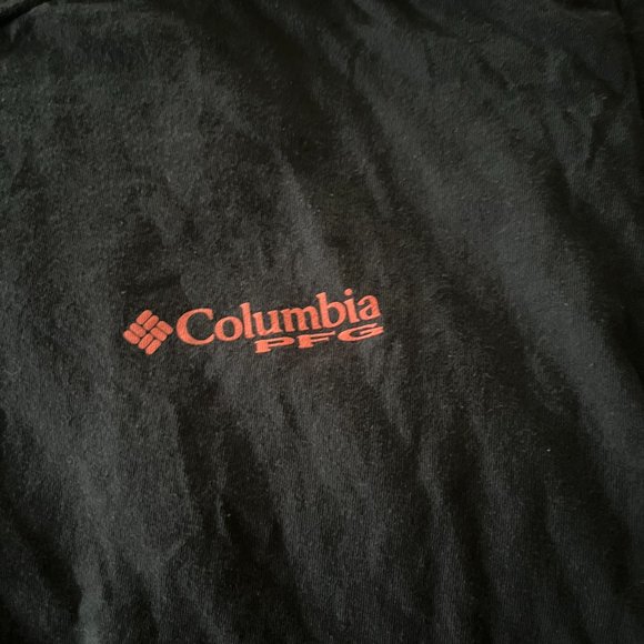 Men's Columbia PFG T Shirt Size Large Black Performance Fishing Gear - Picture 3 of 4